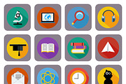 Icon set for online education