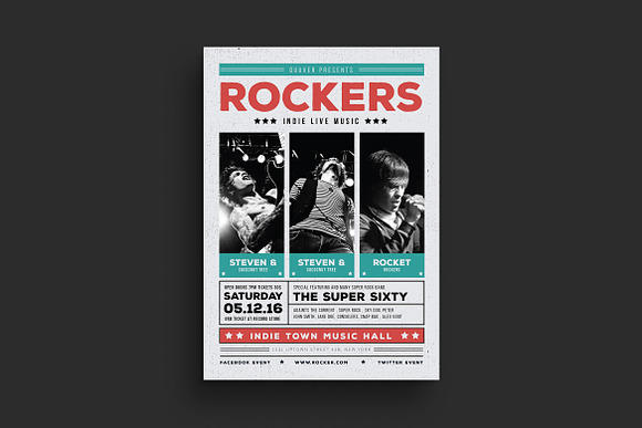Indie Rock Flyer in Flyer Templates - product preview 1
