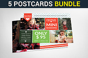 5 Christmas Cards Bundle
