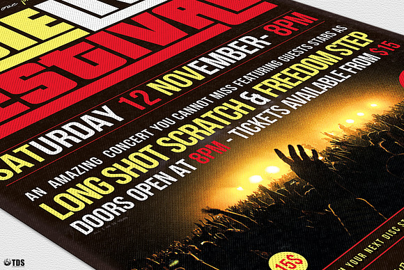 Indie Live Festival Flyer Template in Flyer Templates - product preview 5