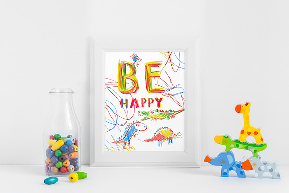 Happy Pencil bitmap color font in Colorful Fonts - product preview 3