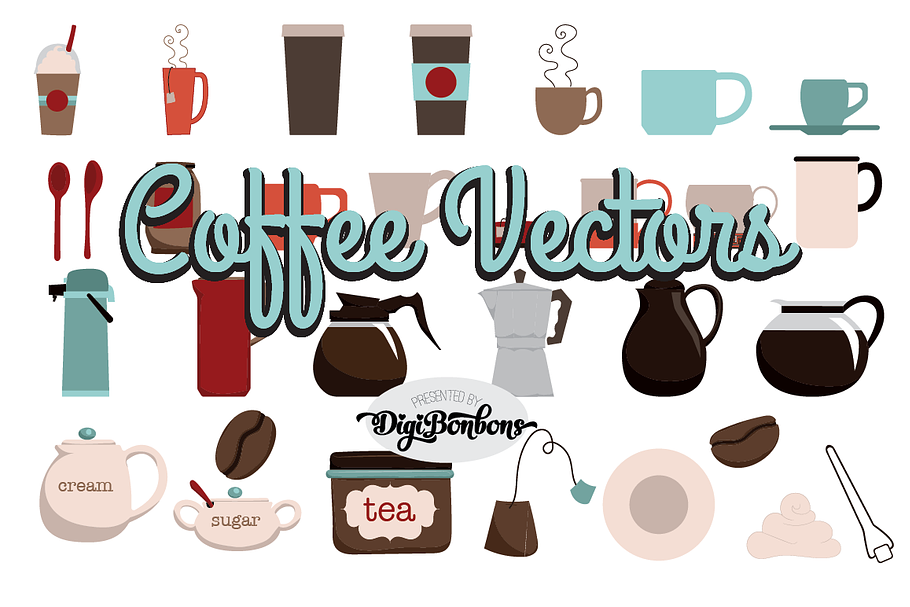 Coffee and Tea Vector Clipart