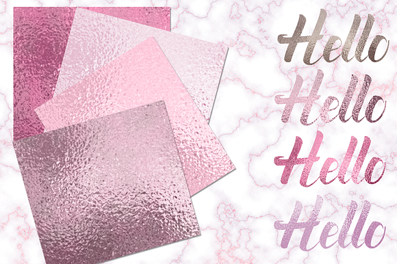 Rose Gold  Digital Paper in Textures - product preview 2