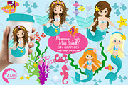 Little Mermaids Clipart AMB-205