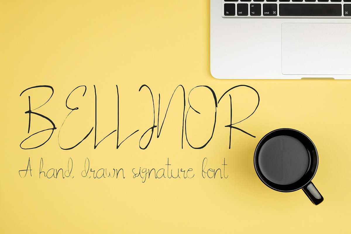 Bellinor A Hand Drawn Signature Font in Script Fonts - product preview 8