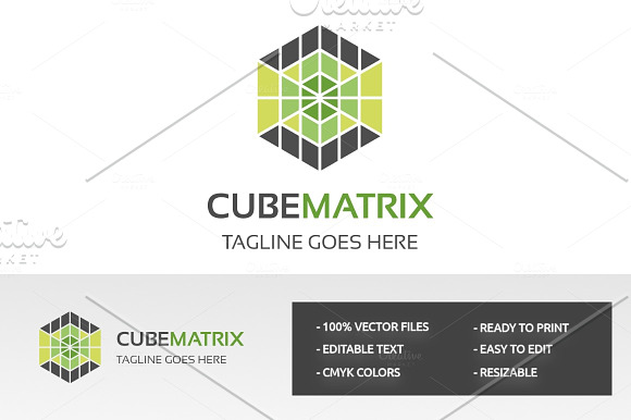 Cube Matrix Logo in Logo Templates - product preview 1