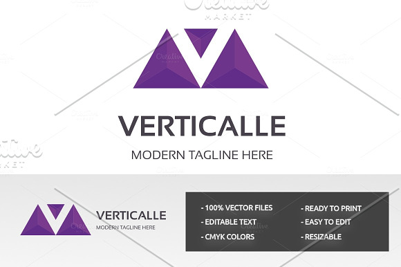 Verticalle (Letter V) Logo in Logo Templates - product preview 1