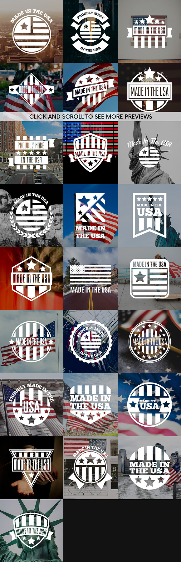 Made in the USA Logos and Badges in Logo Templates - product preview 1