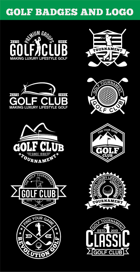 Golf Badges-Stickers & Logos in Logo Templates - product preview 5