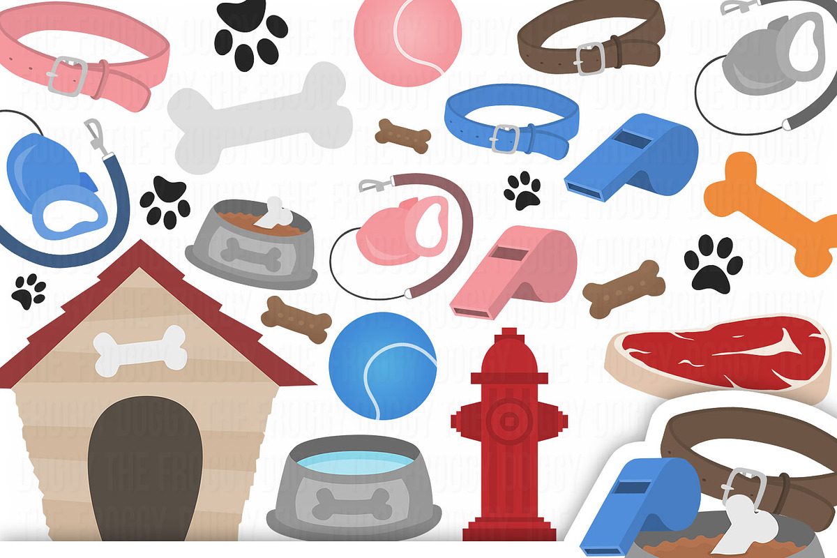 Dog Clipart Set in Illustrations - product preview 8