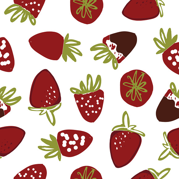 Strawberry set in Illustrations - product preview 3