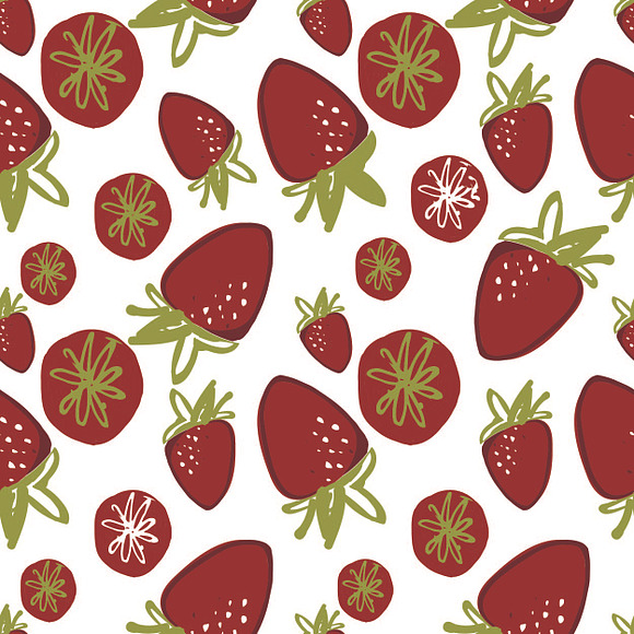 Strawberry set in Illustrations - product preview 4