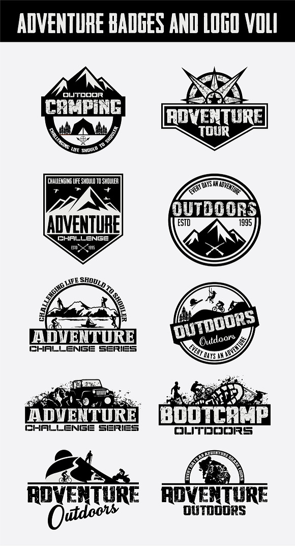 Adventure Badges and Logo Vol1 in Logo Templates - product preview 6