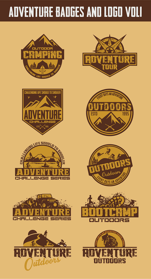 Adventure Badges and Logo Vol1 in Logo Templates - product preview 8