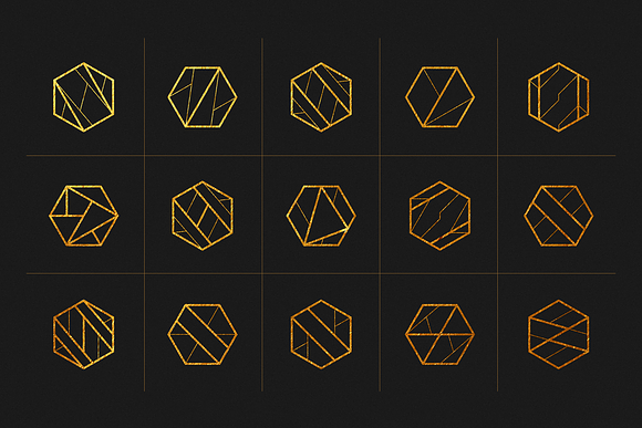 25 Linear Geometric Shapes. Part I in Photoshop Shapes - product preview 3