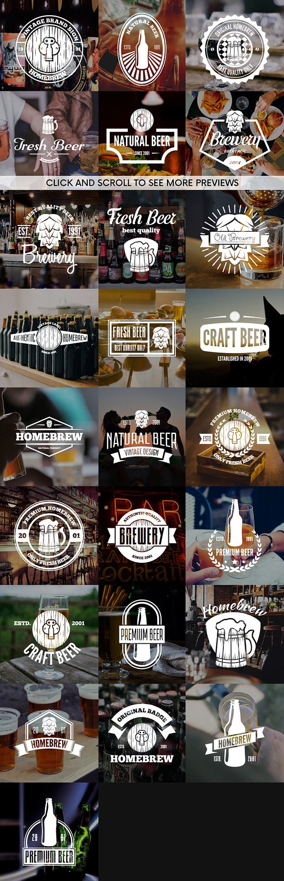 Beer and Homebrew Logos and Badges in Logo Templates - product preview 1