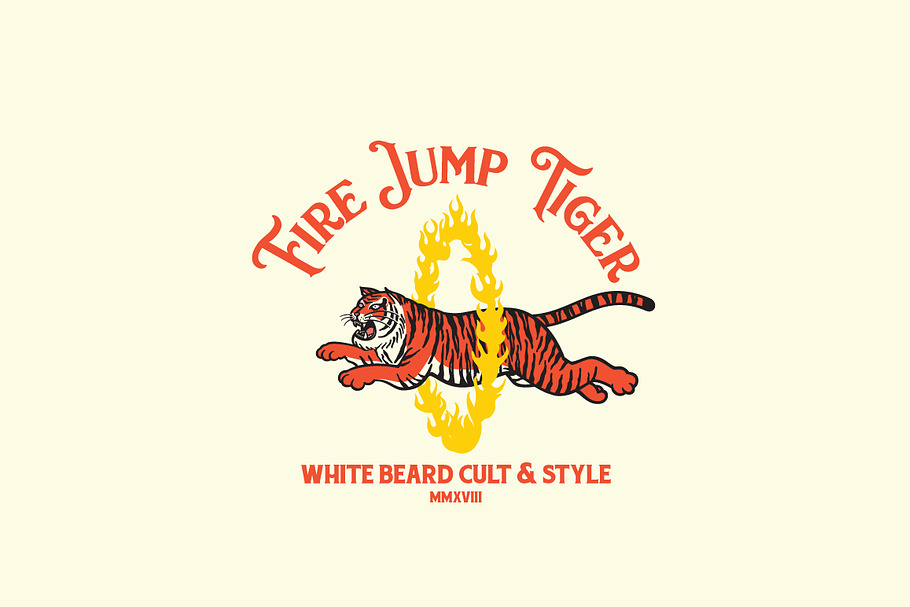 Fire Jump Tiger Logo Template in Logo Templates - product preview 8