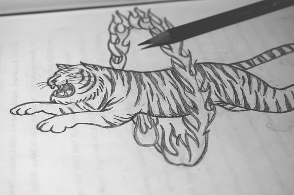 Fire Jump Tiger Logo Template in Logo Templates - product preview 6