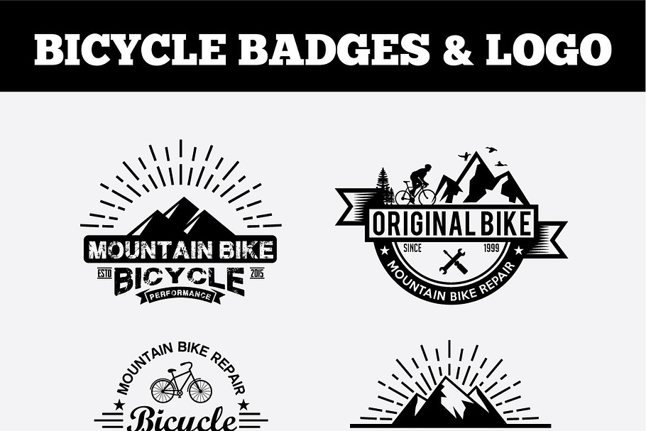 Sport Bicycle Badges & LogoVol2 in Logo Templates - product preview 8