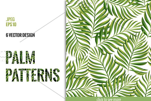 Tropical patterns. Palm leaves
