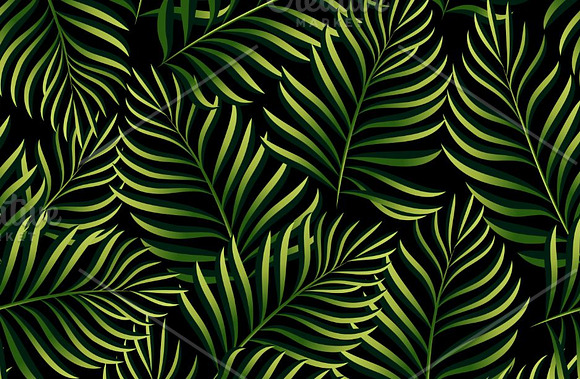 Tropical patterns. Palm leaves in Patterns - product preview 2