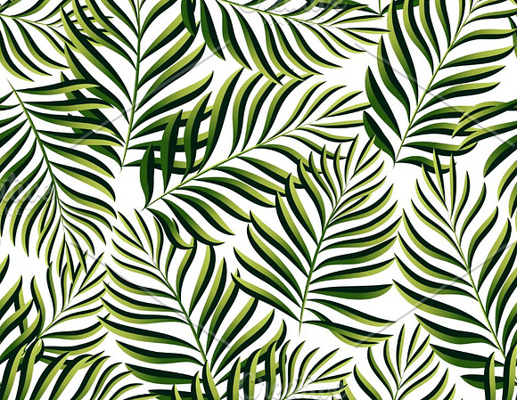 Tropical patterns. Palm leaves in Patterns - product preview 3