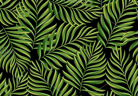 Tropical patterns. Palm leaves in Patterns - product preview 6