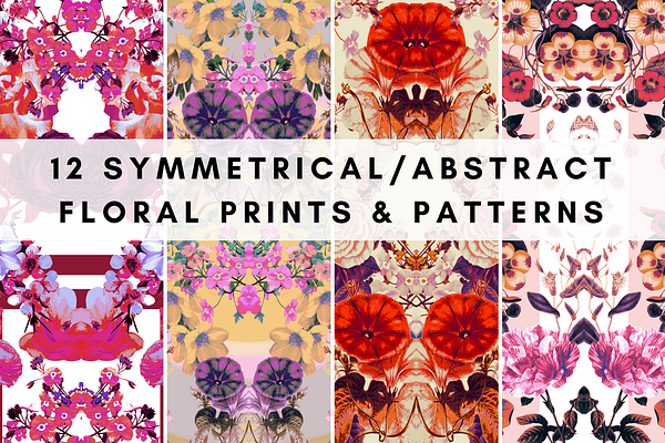 12 Abstract Floral Prints