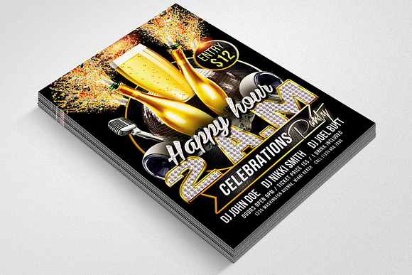 Happy Hour New Flyer Template in Flyer Templates - product preview 2
