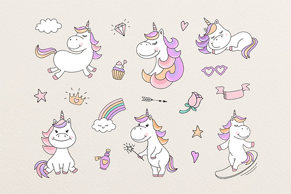 Unicorns Are Real Clipart in Illustrations - product preview 2