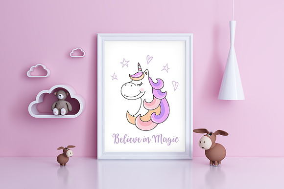 Unicorns Are Real Clipart in Illustrations - product preview 4