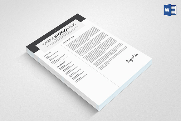 Resume Template | CV + Cover Letter in Letter Templates - product preview 5