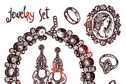 Jewelry and luxury sketch set