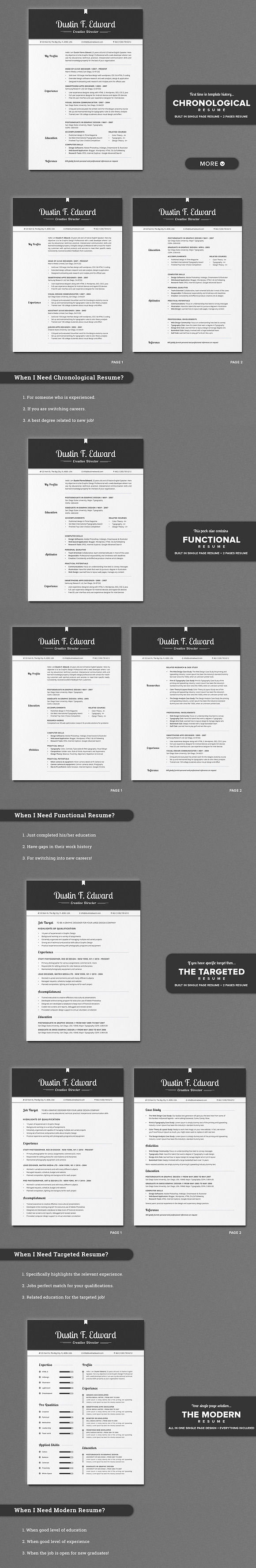 All in One Elegant Resume CV Pack in Resume Templates - product preview 2
