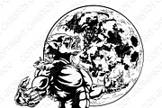 Full Moon Werewolf Scary Monster