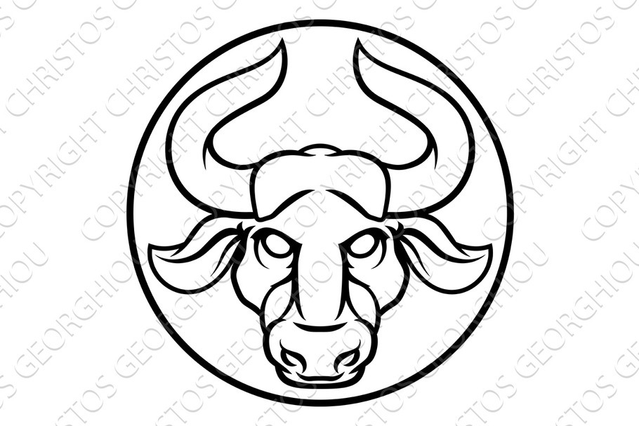 Taurus Bull Astrology Horoscope Zodiac Sign in Illustrations - product preview 8