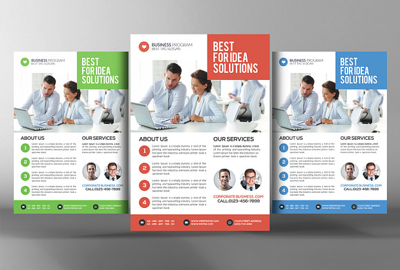 5 Clean & Creative Business Flyers in Flyer Templates - product preview 1