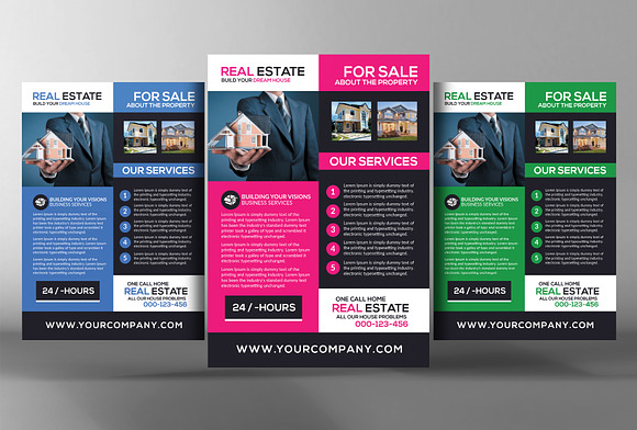 5 Multi-Purpose Corporate Flyers in Flyer Templates - product preview 4
