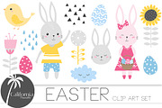 Scandinavian Easter Clip Art Set
