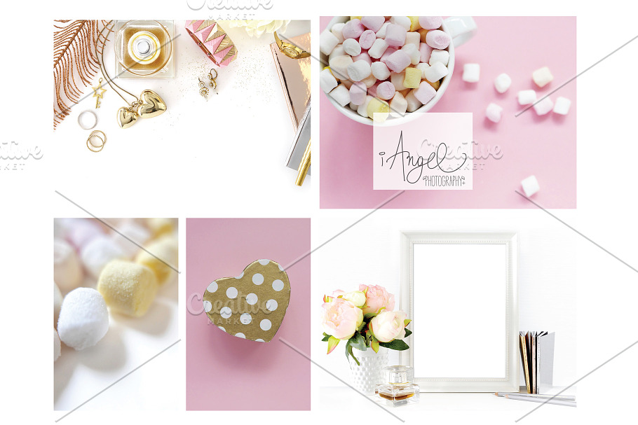 Stock photos Pink with Love in Social Media Templates - product preview 1