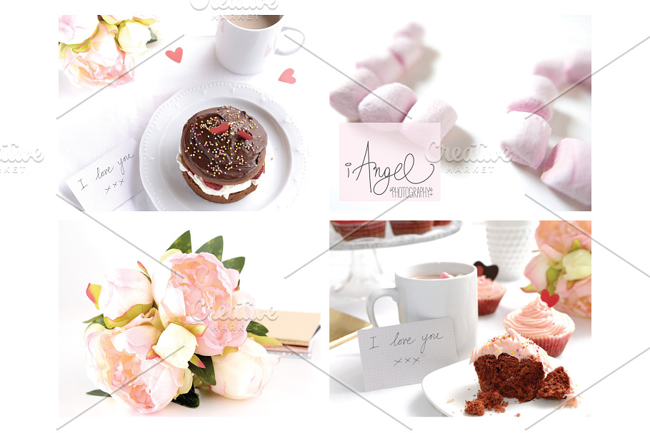 Stock photos Pink with Love in Social Media Templates - product preview 2