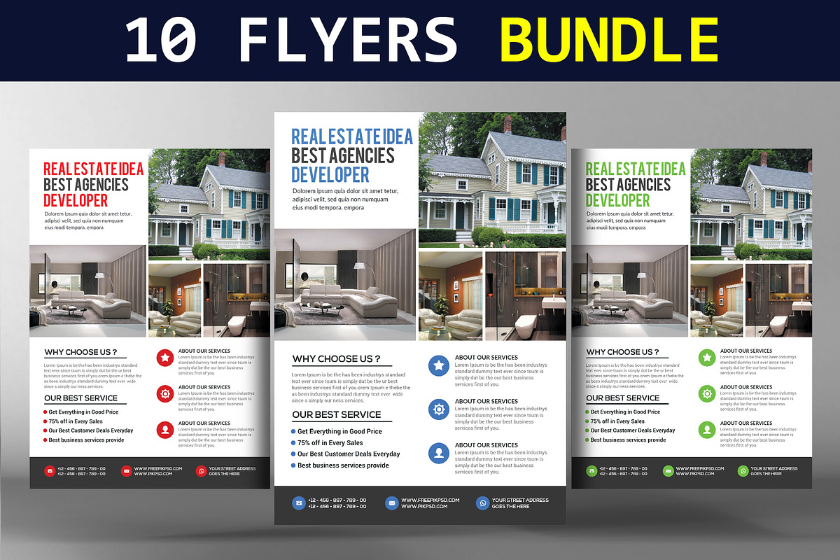 10 Multi-purpose Corporate Flyers in Flyer Templates - product preview 8