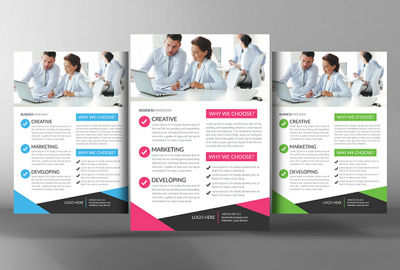 10 Multi-purpose Corporate Flyers in Flyer Templates - product preview 3