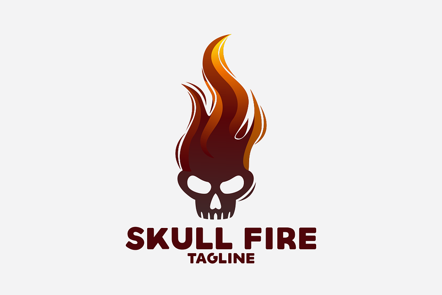 Skull Fire Logo in Logo Templates - product preview 8