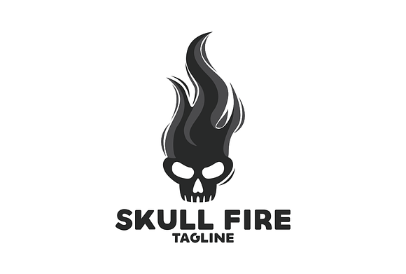 Skull Fire Logo in Logo Templates - product preview 1