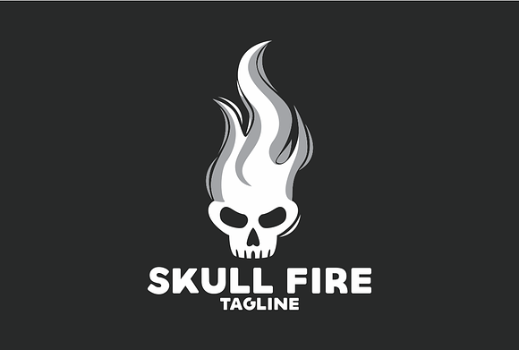 Skull Fire Logo in Logo Templates - product preview 2