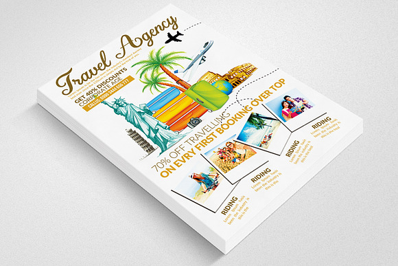 Travelling Agency Psd Flyer Template in Flyer Templates - product preview 1