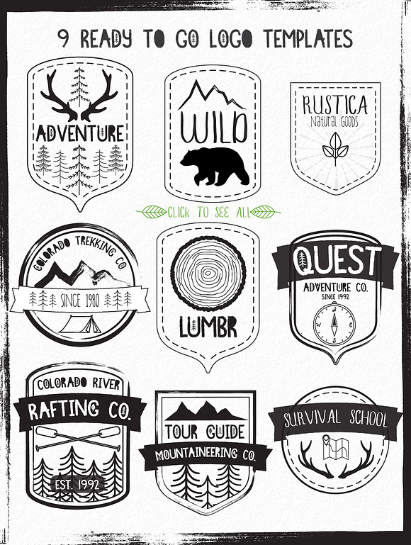 Rustic Logo Toolkit Outdoor Edition in Graphics - product preview 2