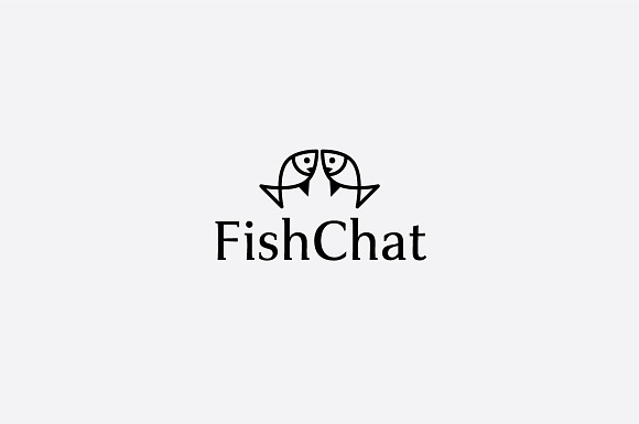 FishChat in Logo Templates - product preview 1