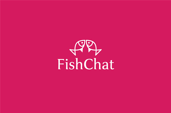 FishChat in Logo Templates - product preview 2
